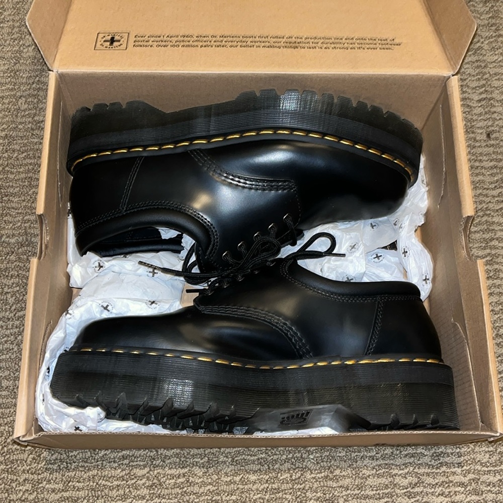 8053 Quad Retro Black Dr. Marten Platform Men’s Black Shoes